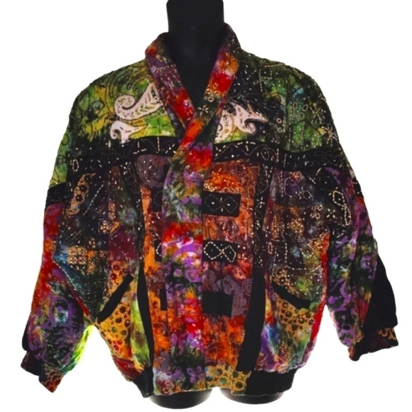 Exquisite Batik Beaded Jacket EUC ❤️ - Picture 14 of 16